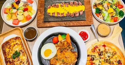 【2店通用▪春节可用】带着味蕾畅享浪漫的西餐!¥99抢价值238「周沫西餐」2-3人餐=分段式芝士岩烧烤肉眼扒+铁板香煎鸡皇扒+N!